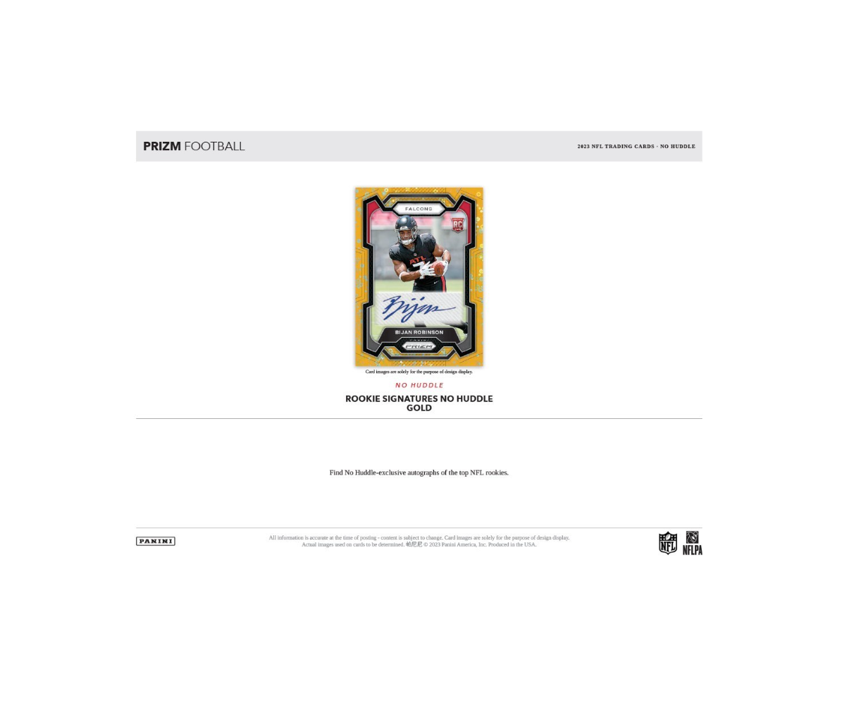 2023 Panini Prizm No Huddle Football Hobby Box