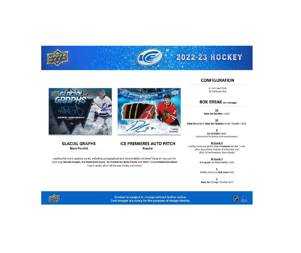 2022-23 Upper Deck Ice Hockey Hobby Box