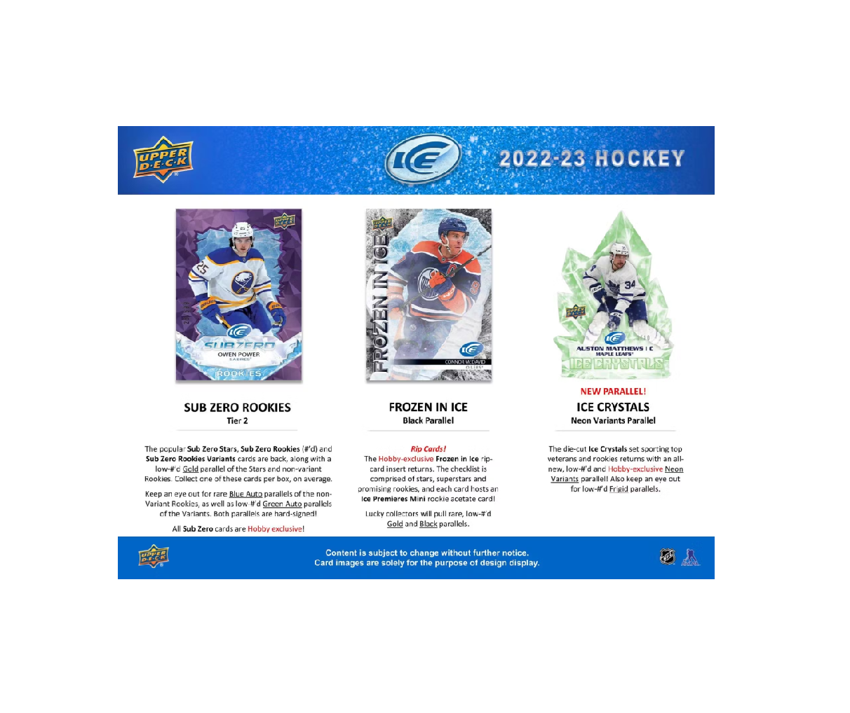 2022-23 Upper Deck Ice Hockey Hobby 12-Box Case