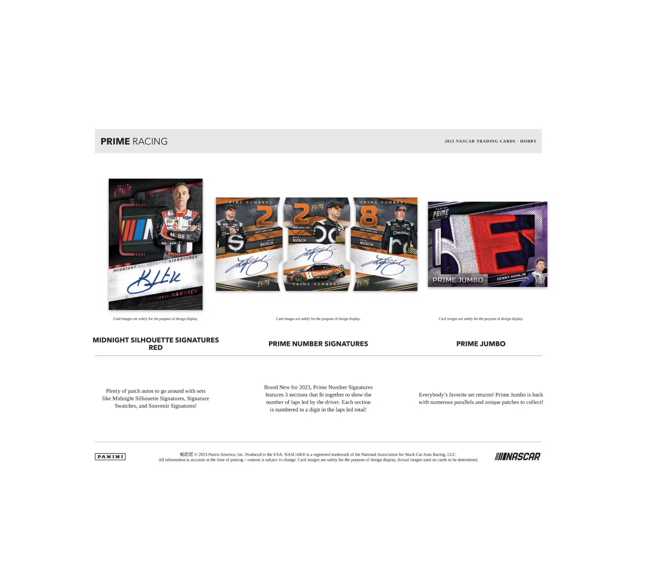 2023 Panini Prime Racing Hobby 8-Box Case