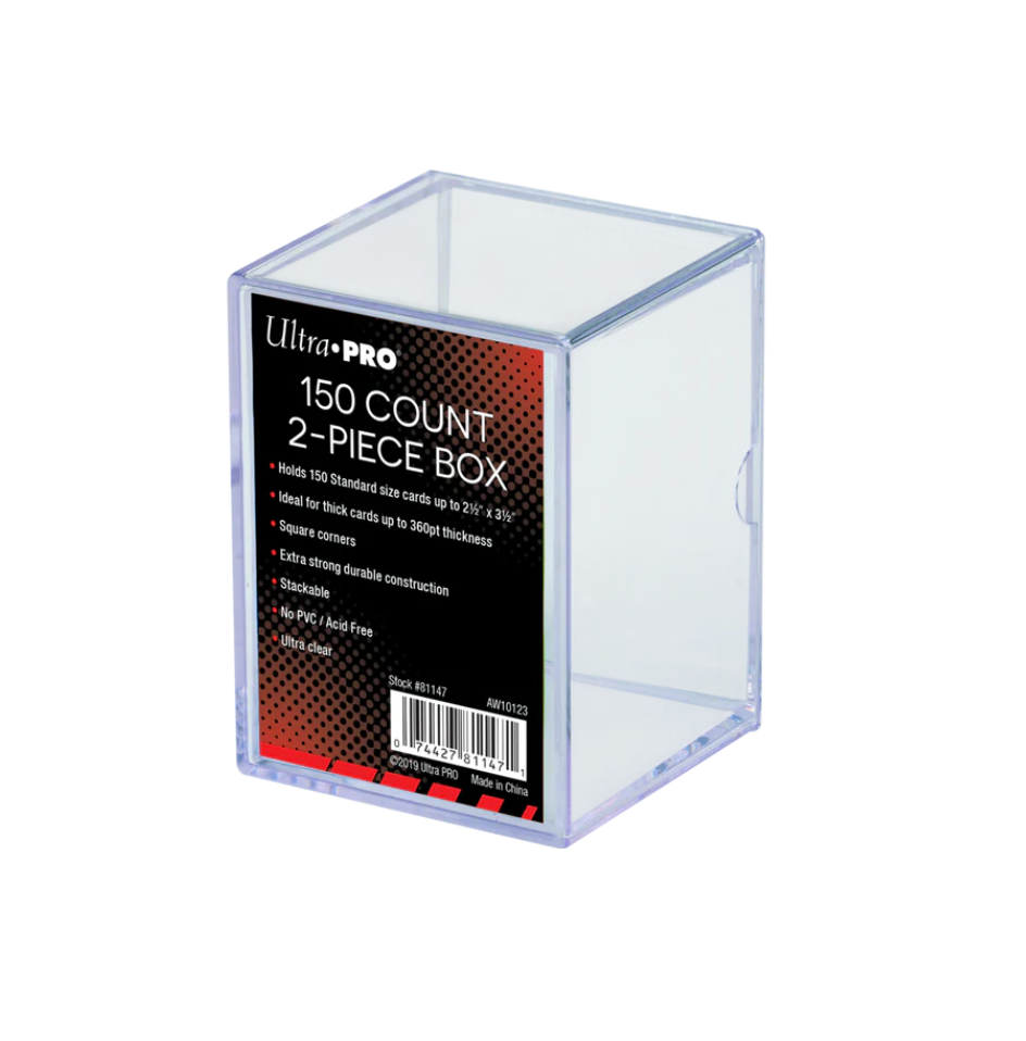 Ultra Pro 2-Piece Clear 150 Card Storage Box