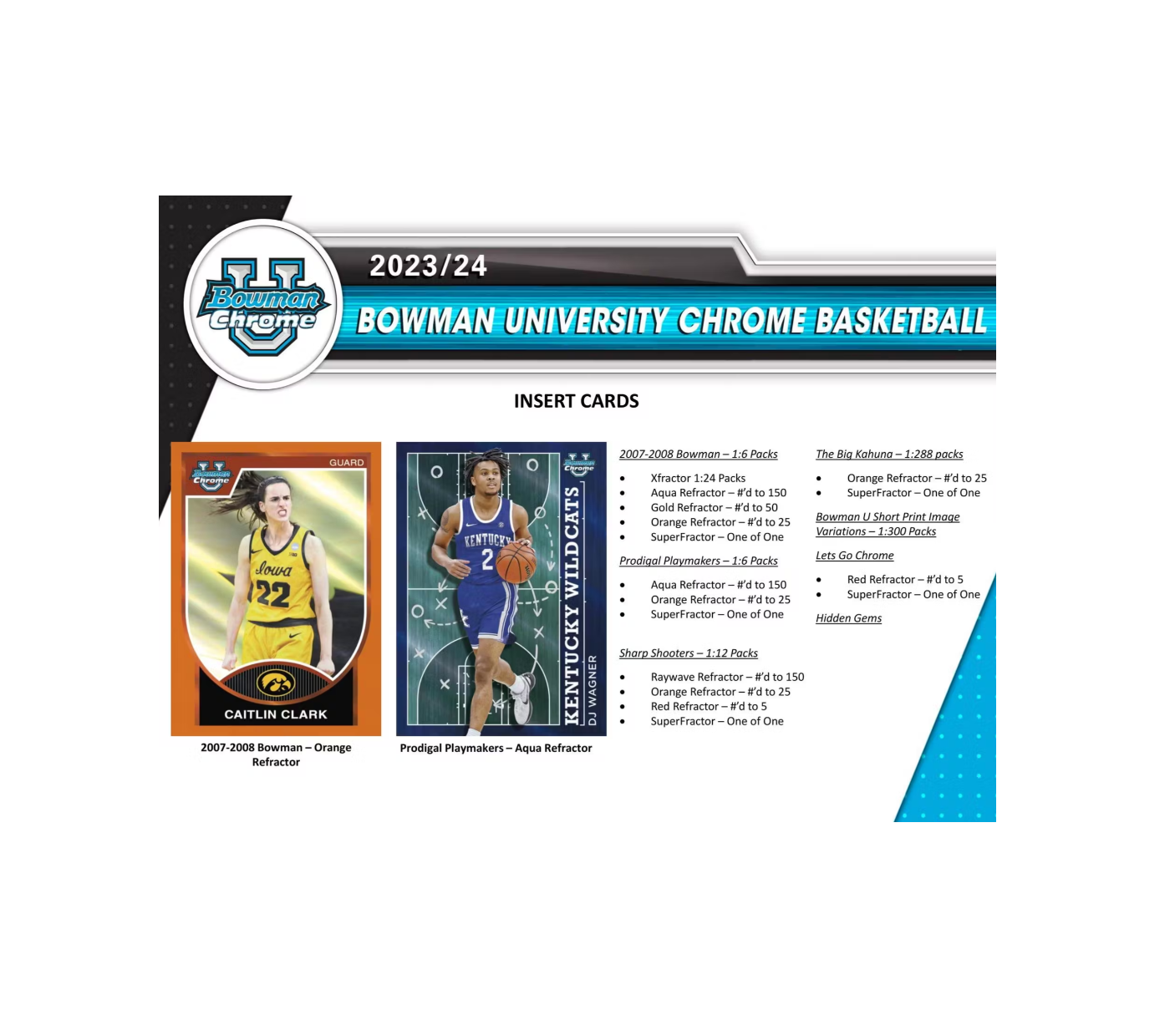 2023-24 Bowman University Chrome Basketball Hobby Box