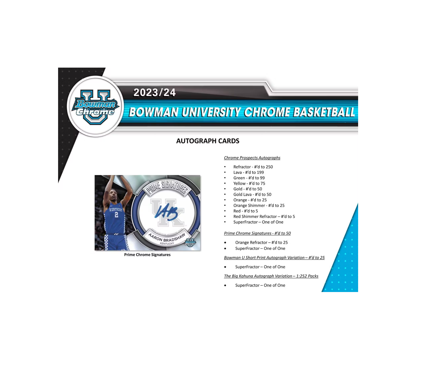 2023-24 Bowman University Chrome Basketball Hobby Box