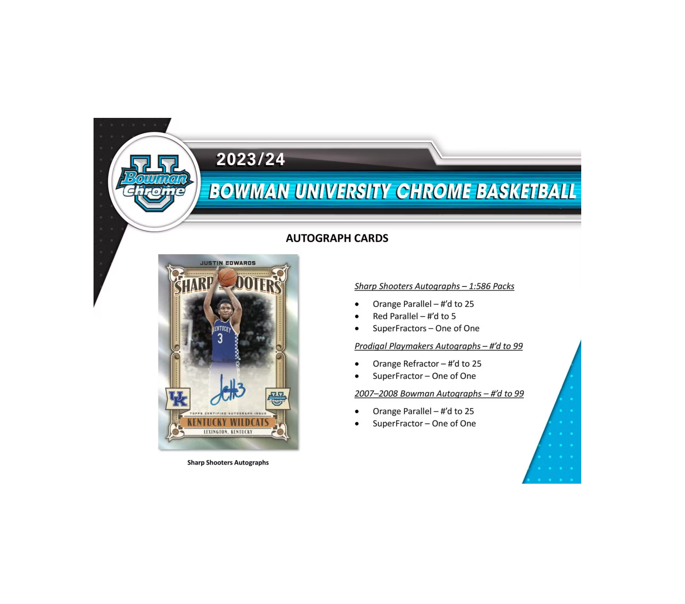 2023-24 Bowman University Chrome Basketball Hobby Box