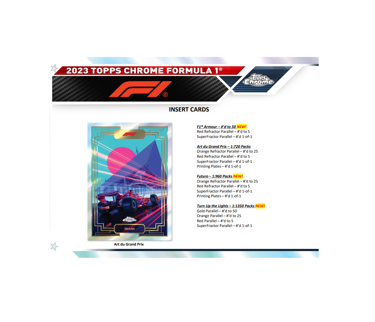 2023 Topps Chrome Formula 1 F1 Racing Hobby Box