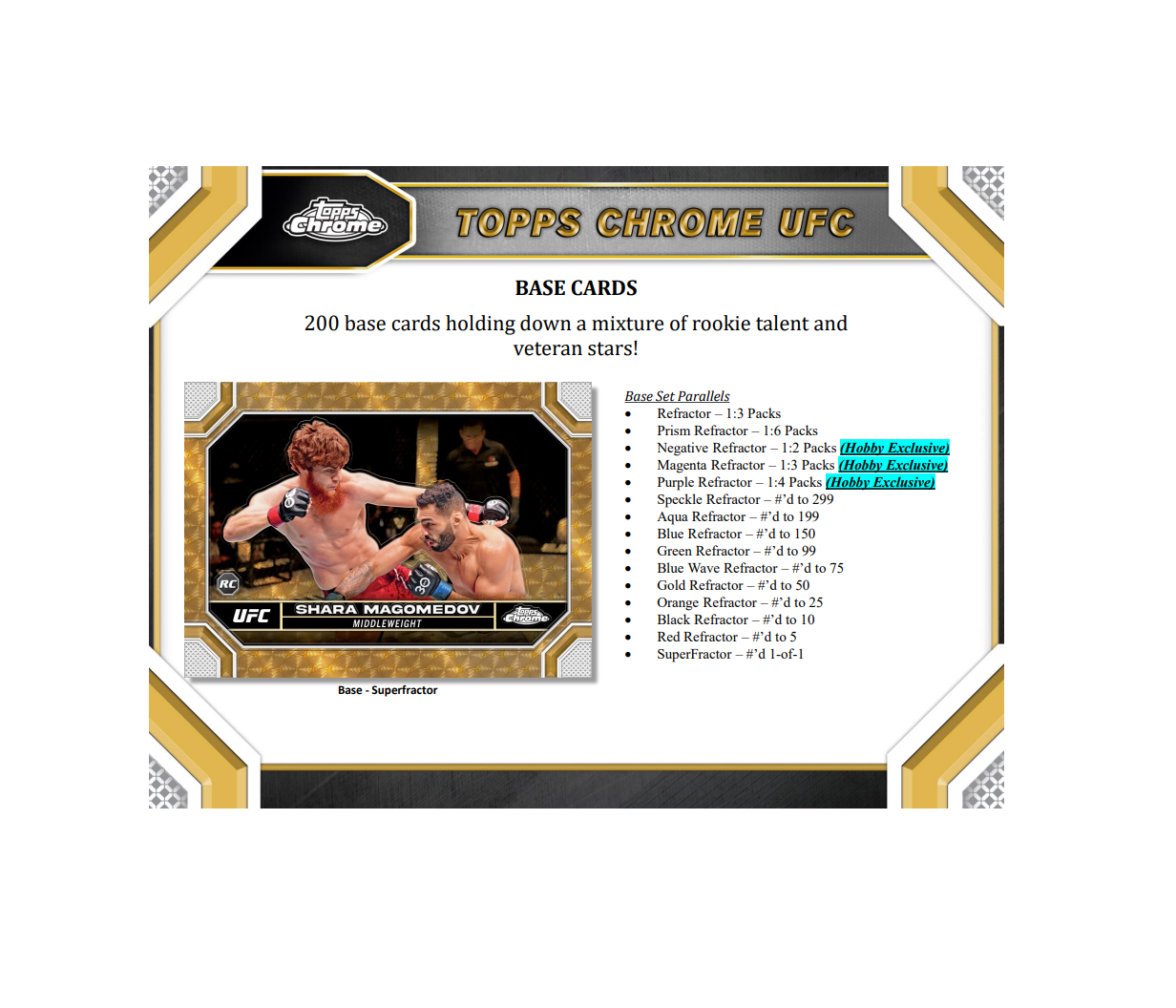 2024 Topps Chrome UFC Hobby Box