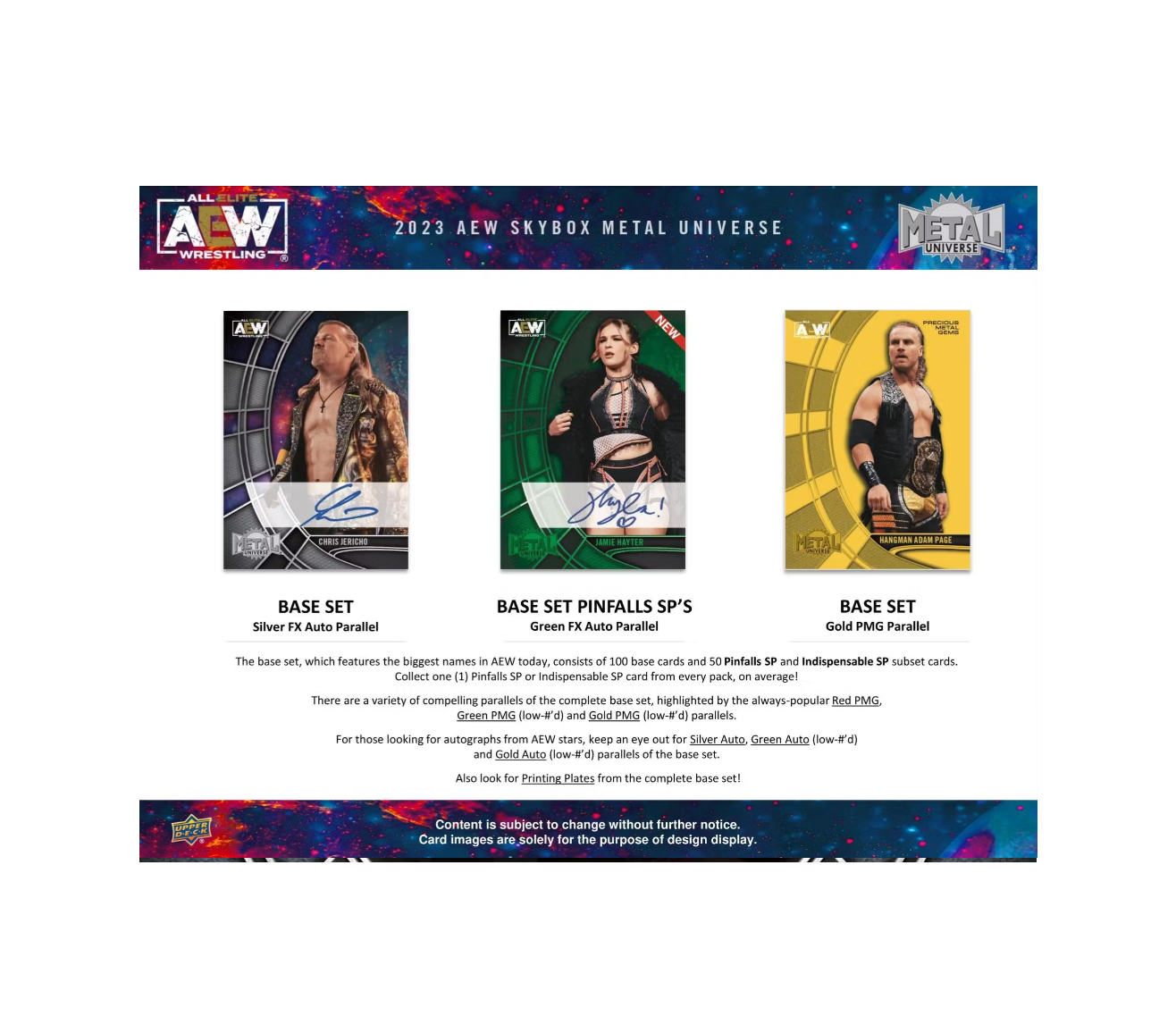 2023 Upper Deck AEW Skybox Metal Universe Wrestling Hobby Box (Preorder)