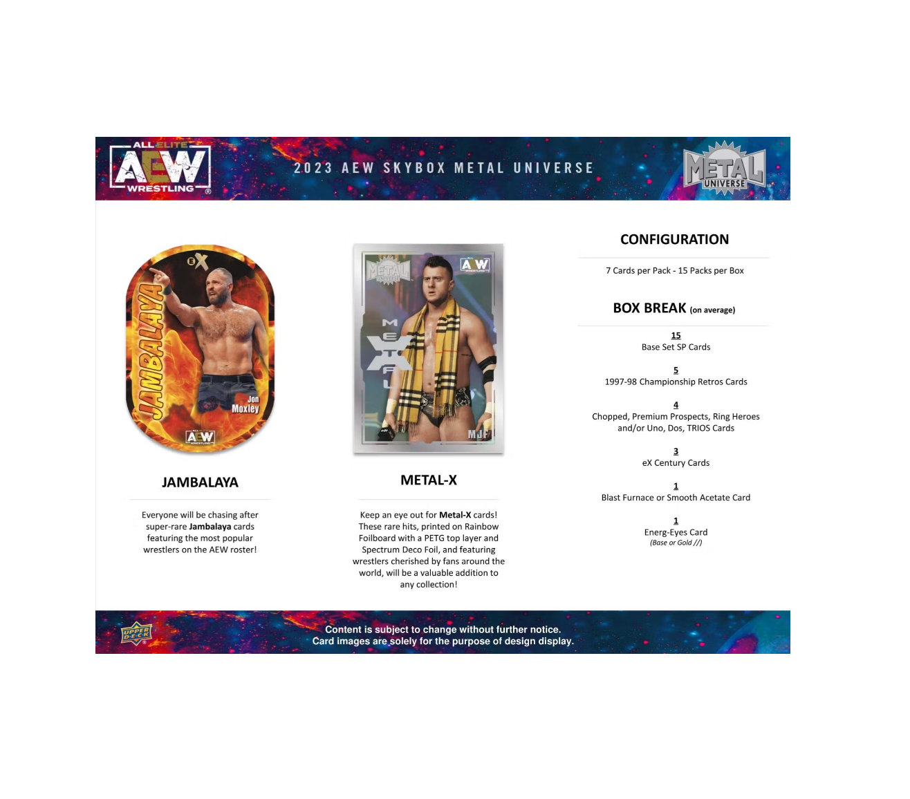 2023 Upper Deck AEW Skybox Metal Universe Wrestling Hobby Box (Preorder)