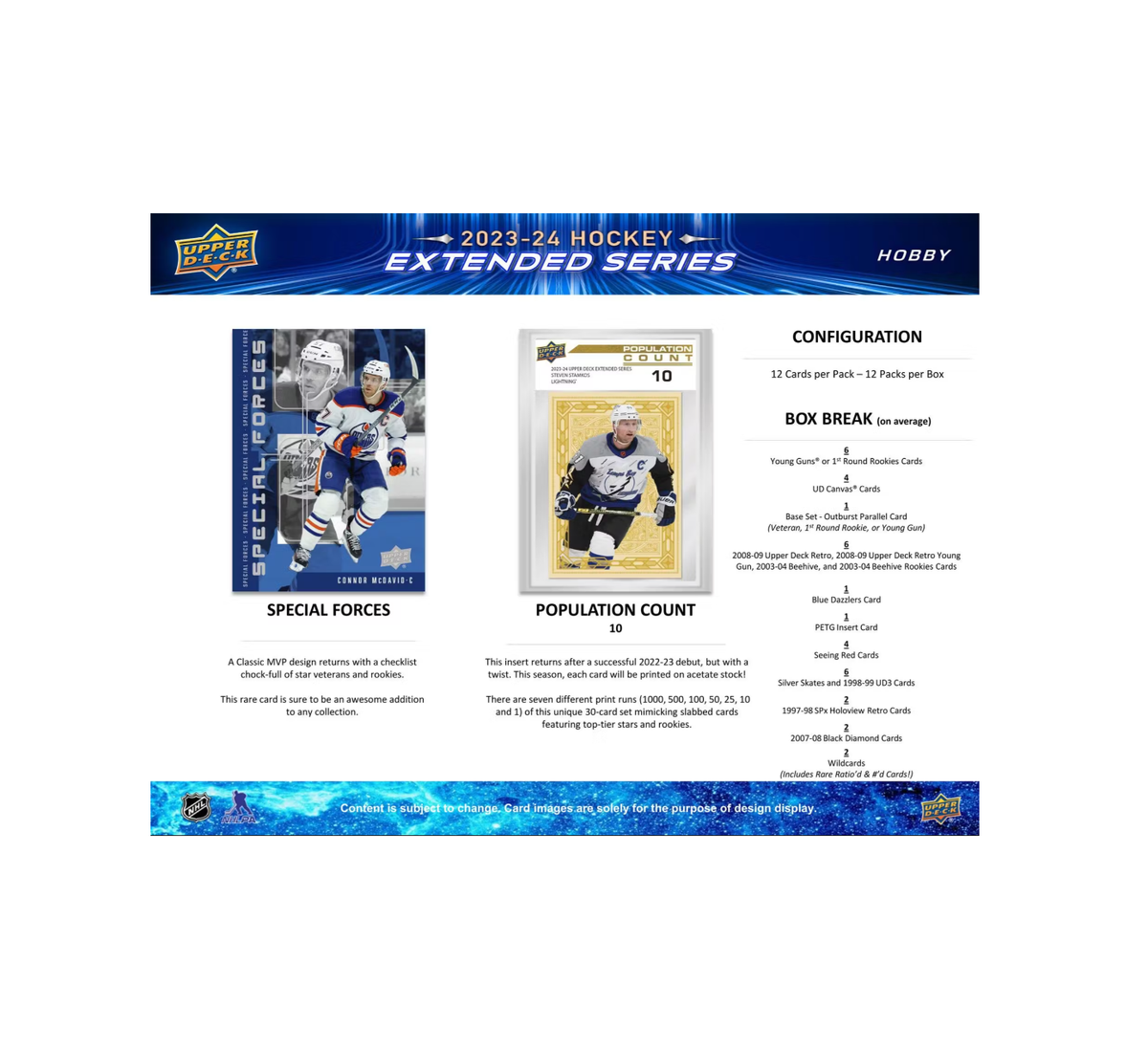 rare hockey cards 2023 2023-24 Upper Deck Extended Series Hockey Hobby Box