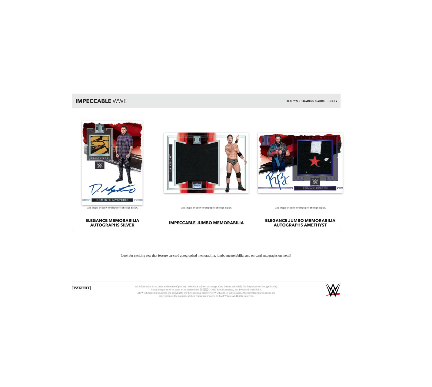 2023 Panini Impeccable WWE Hobby Box