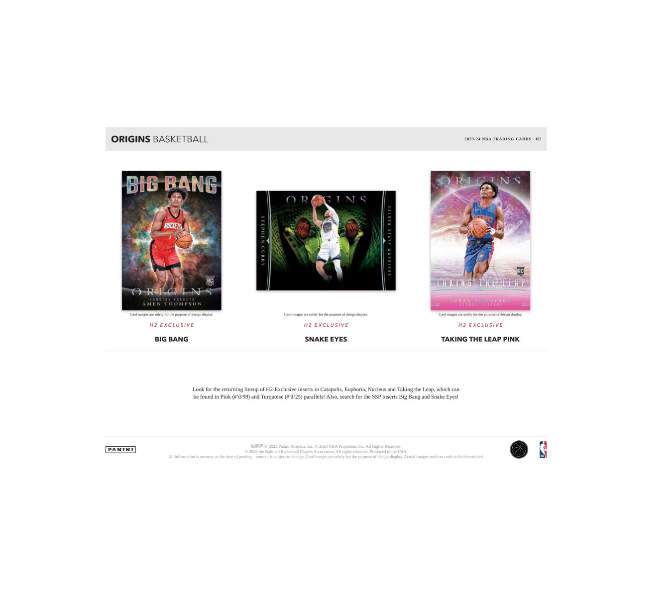 2023-24 Panini Origins Basketball H2 20-Box Case