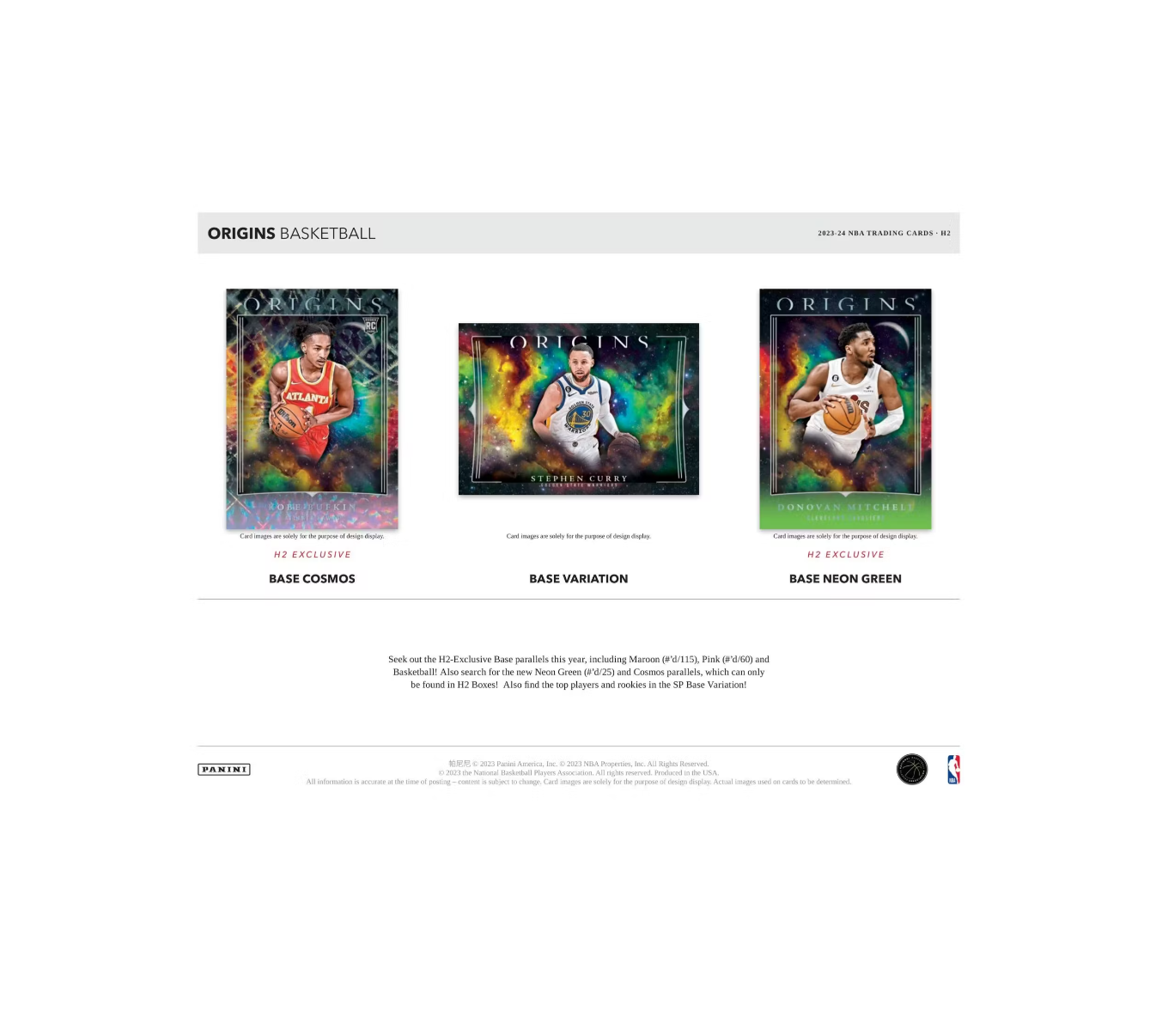 2023-24 Panini Origins Basketball H2 20-Box Case