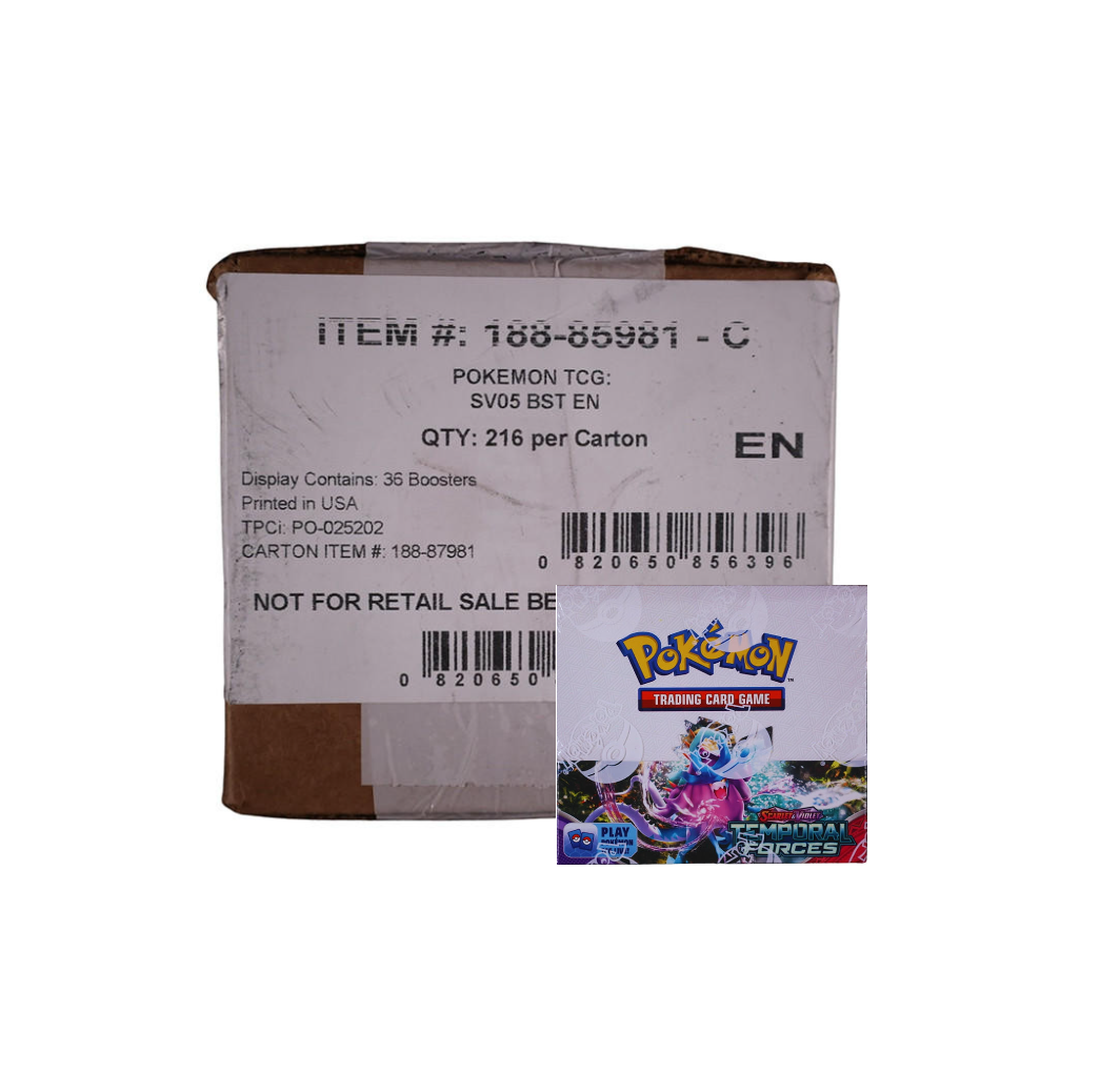 Pokemon Scarlet and Violet Temporal Forces Booster 6-Box Case The Awesome Card Shop Pokemon Scarlet and Violet Temporal Forces Booster 6-Box Case The Awesome Card Shop