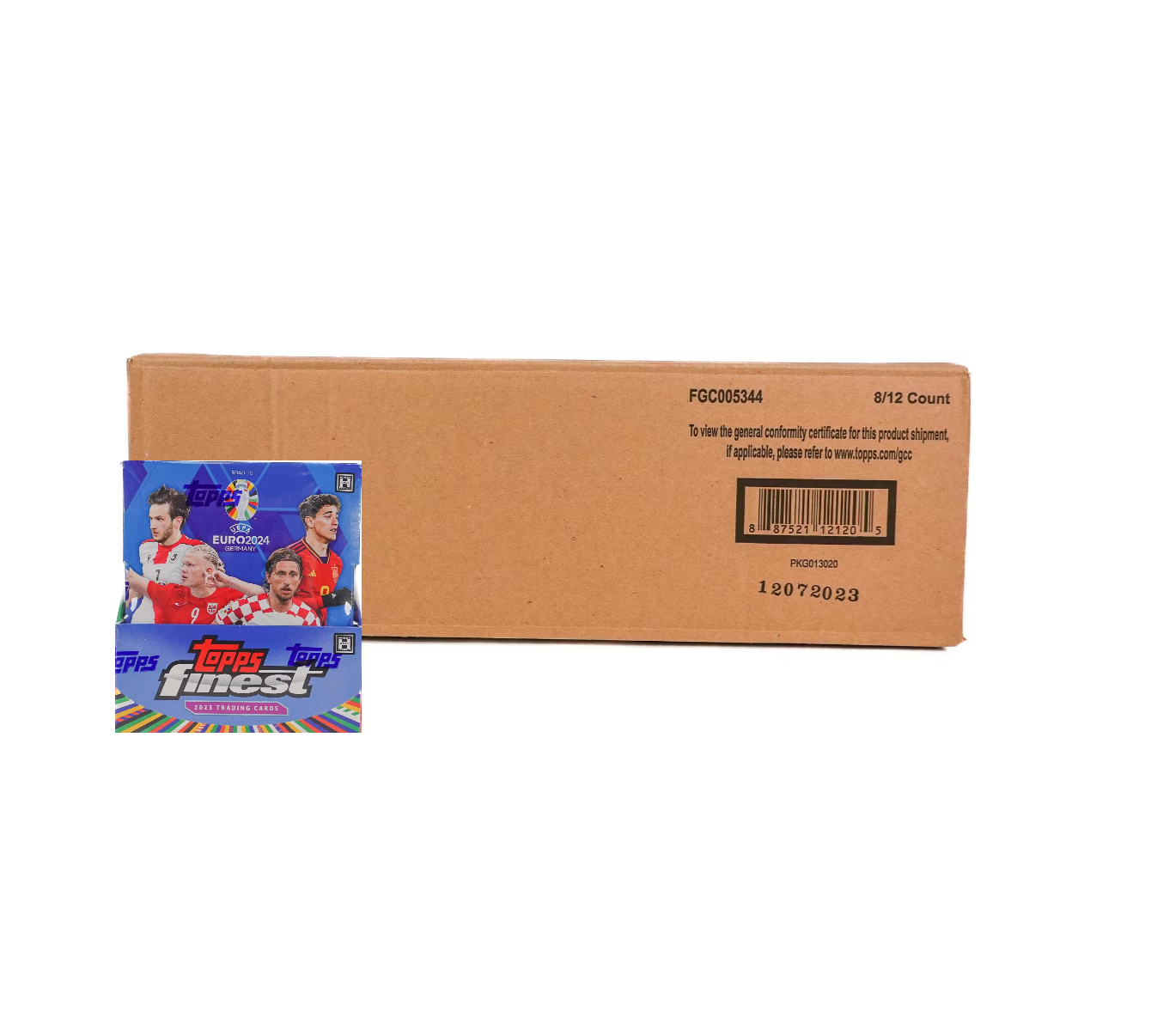 2023 Topps Finest Road to UEFA Euro 2024 Soccer Hobby 8-Box Case