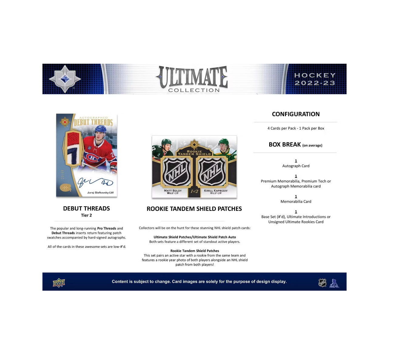 2022-23 Upper Deck Ultimate Collection Hockey Hobby Box