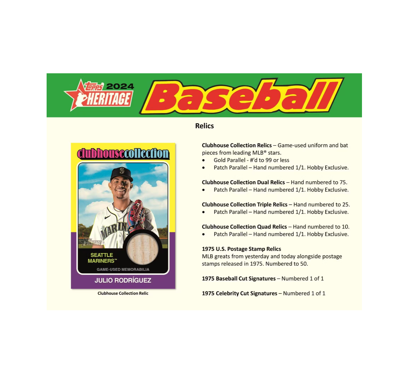 2024 Topps Heritage Baseball Hobby Box