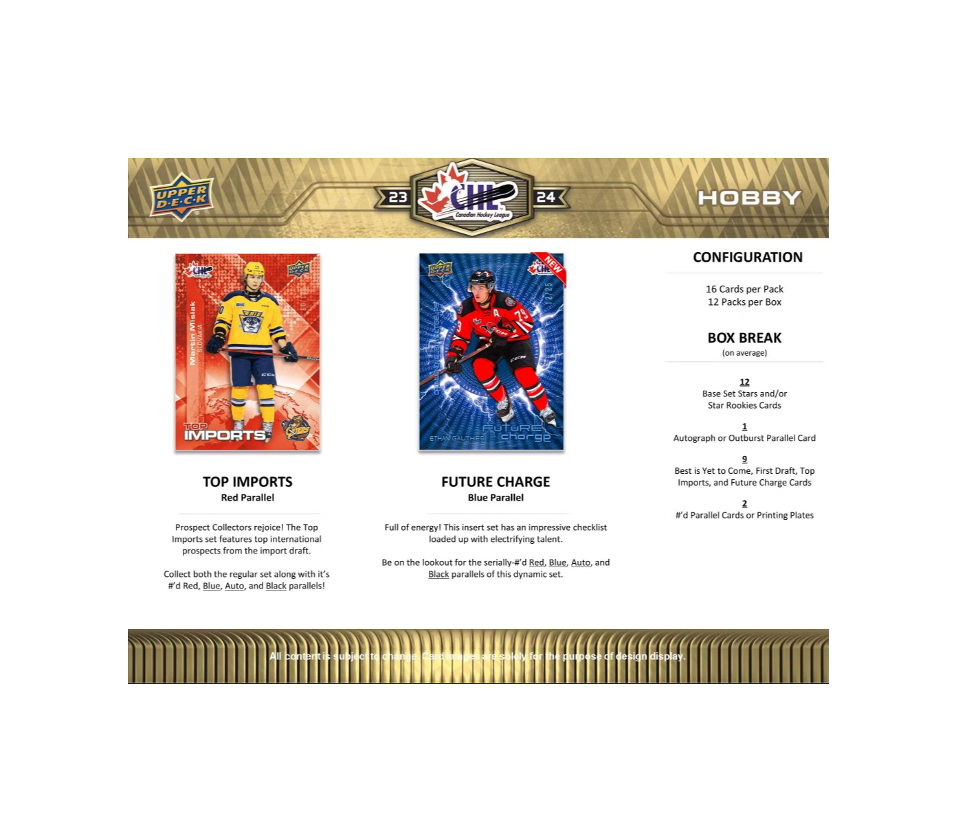 2023-24 Upper Deck CHL Hockey Hobby Box (Preorder)