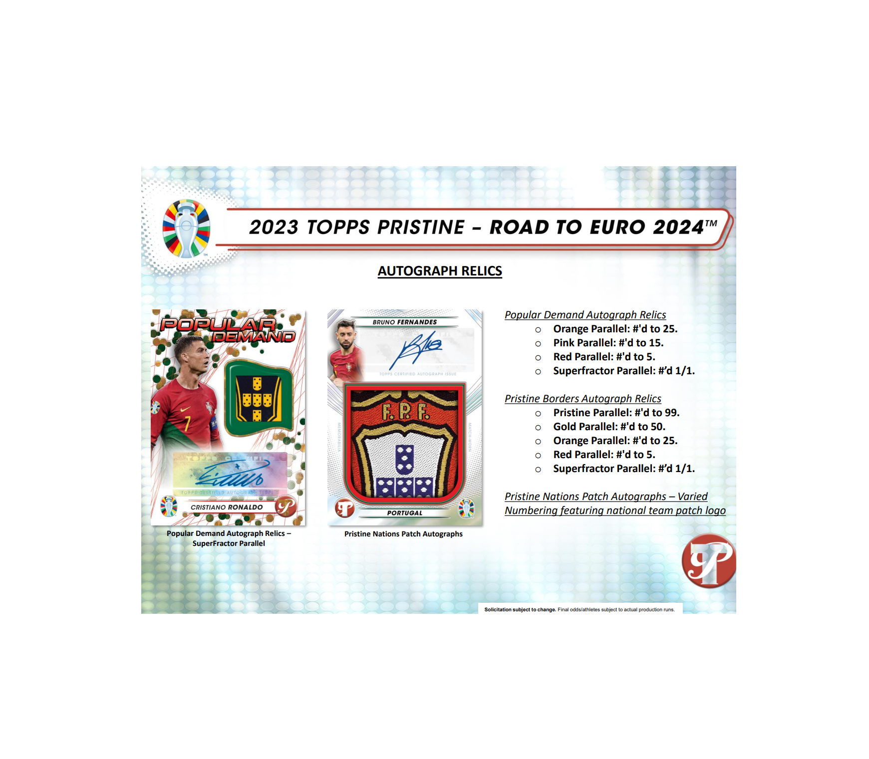 2023 Topps Pristine Road To Euro 2024 Soccer Hobby Box