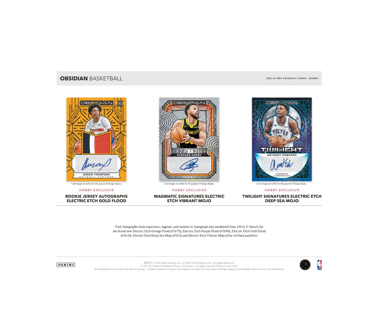2023-24 Panini Obsidian Basketball Hobby 12-Box Case