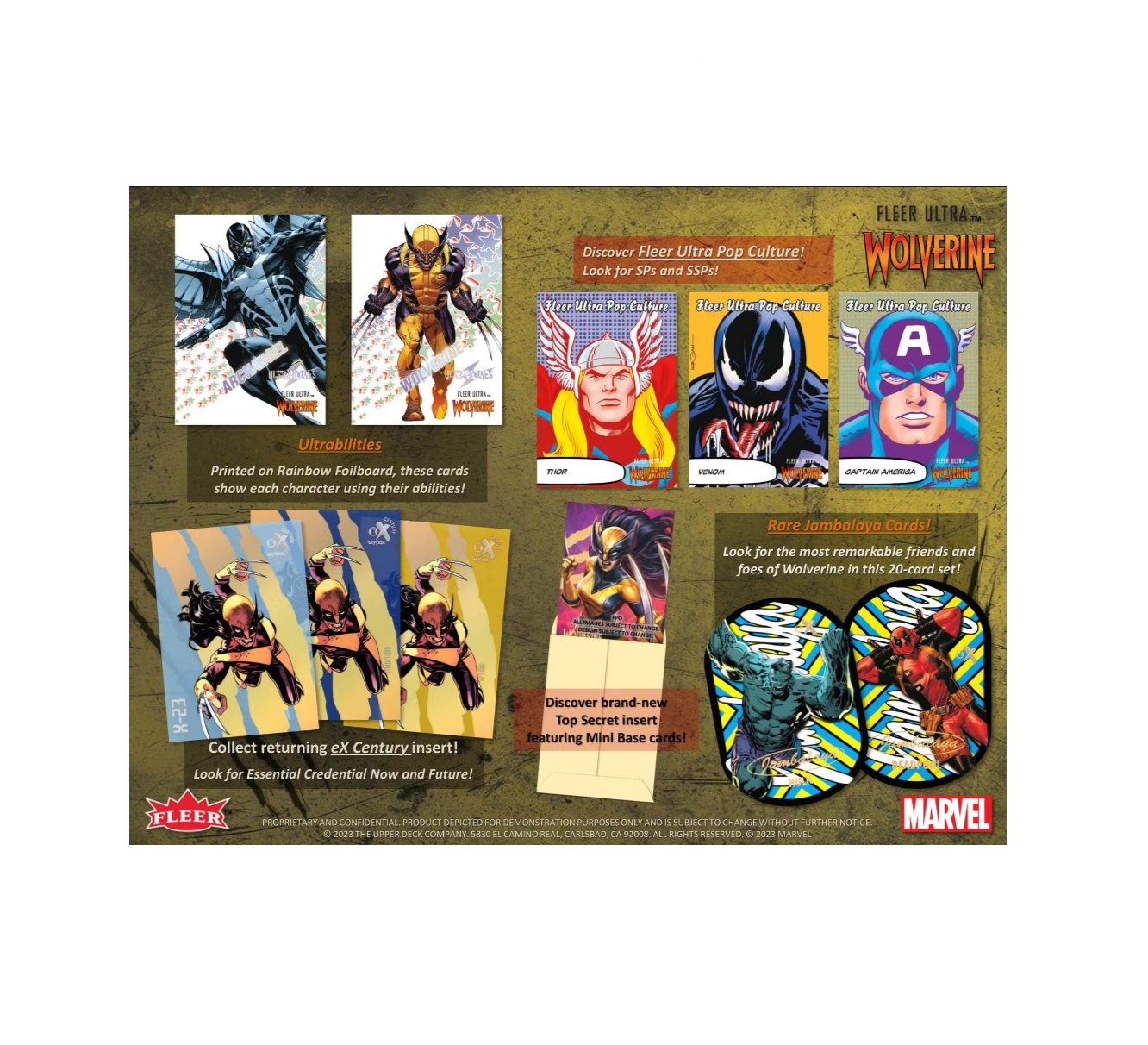 2023 Upper Deck Fleer Ultra Marvel Wolverine Hobby 12-Box Case