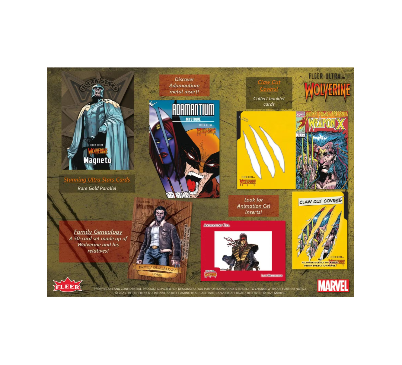 2023 Upper Deck Fleer Ultra Marvel Wolverine Hobby 12-Box Case