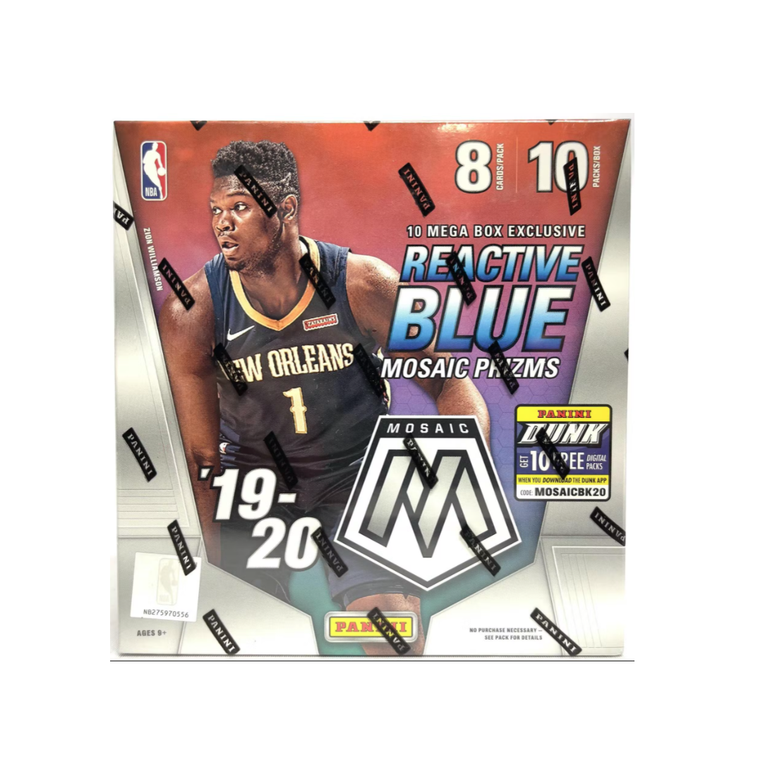 2019/20 Panini Mosaic Basketball 80 Card Mega Box