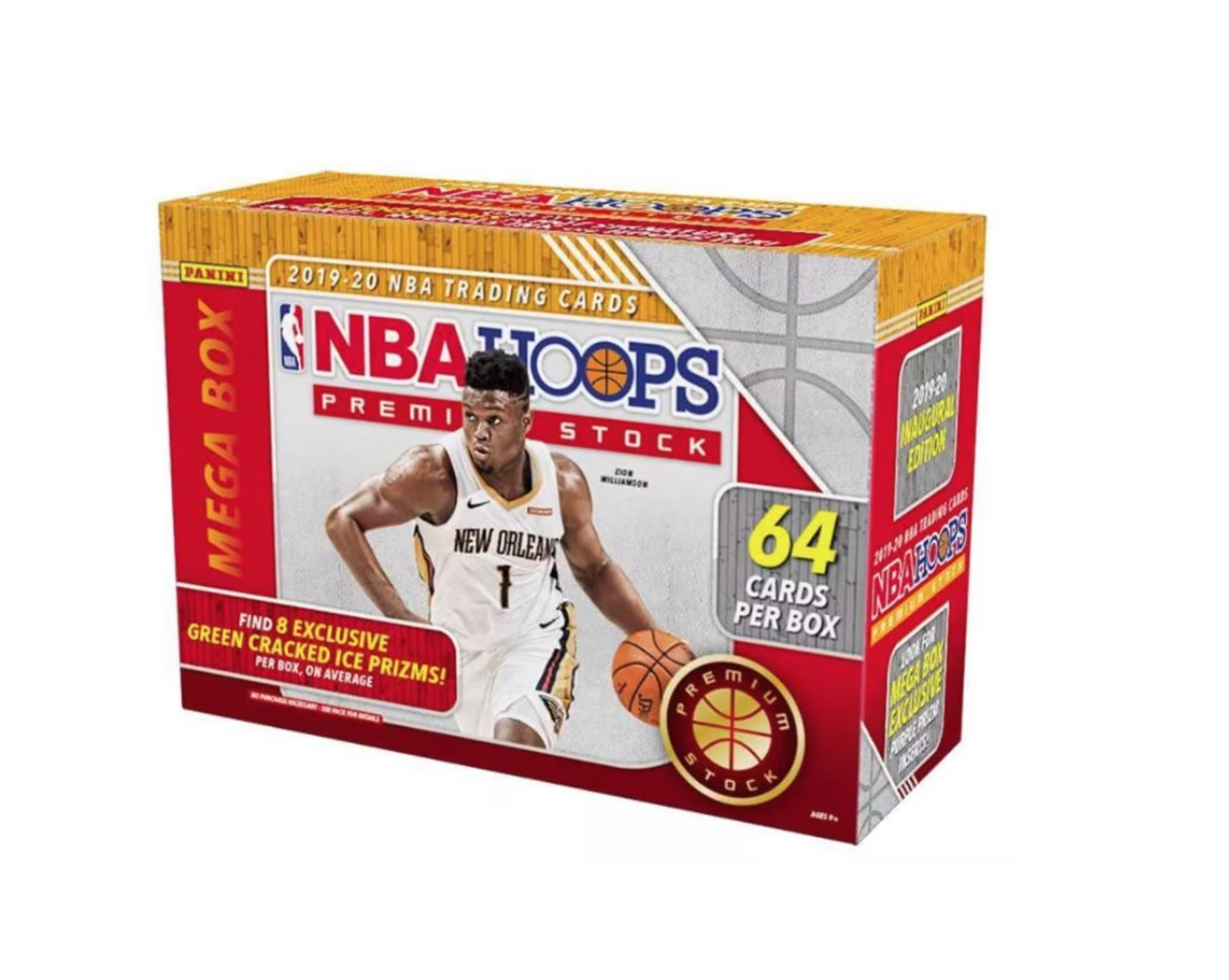 2019/20 Panini NBA Hoops Premium Stock Basketball Mega Box 64ct Green